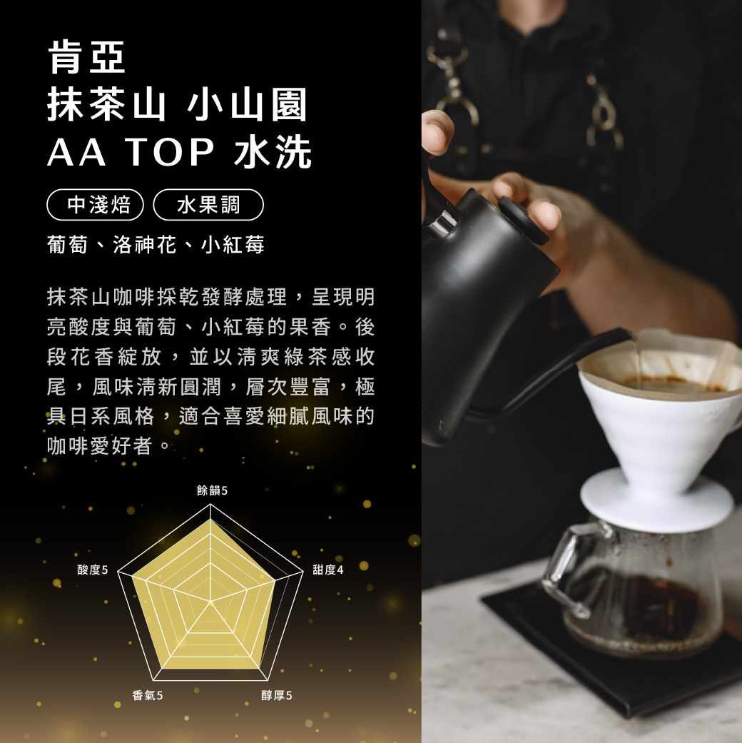 肯亞 抹茶山 小山園 AA TOP 水洗